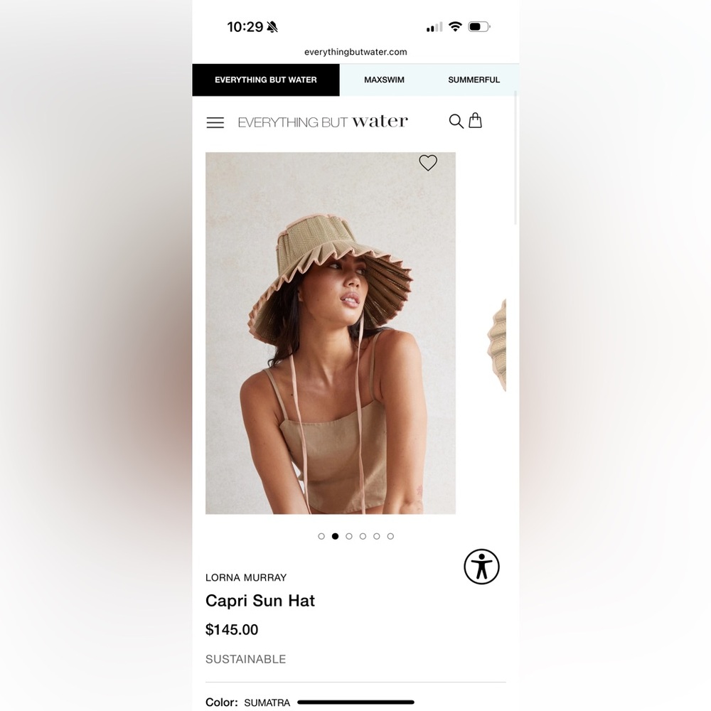 NWT - Lorna Murray Sumatra Capri Sun Hat